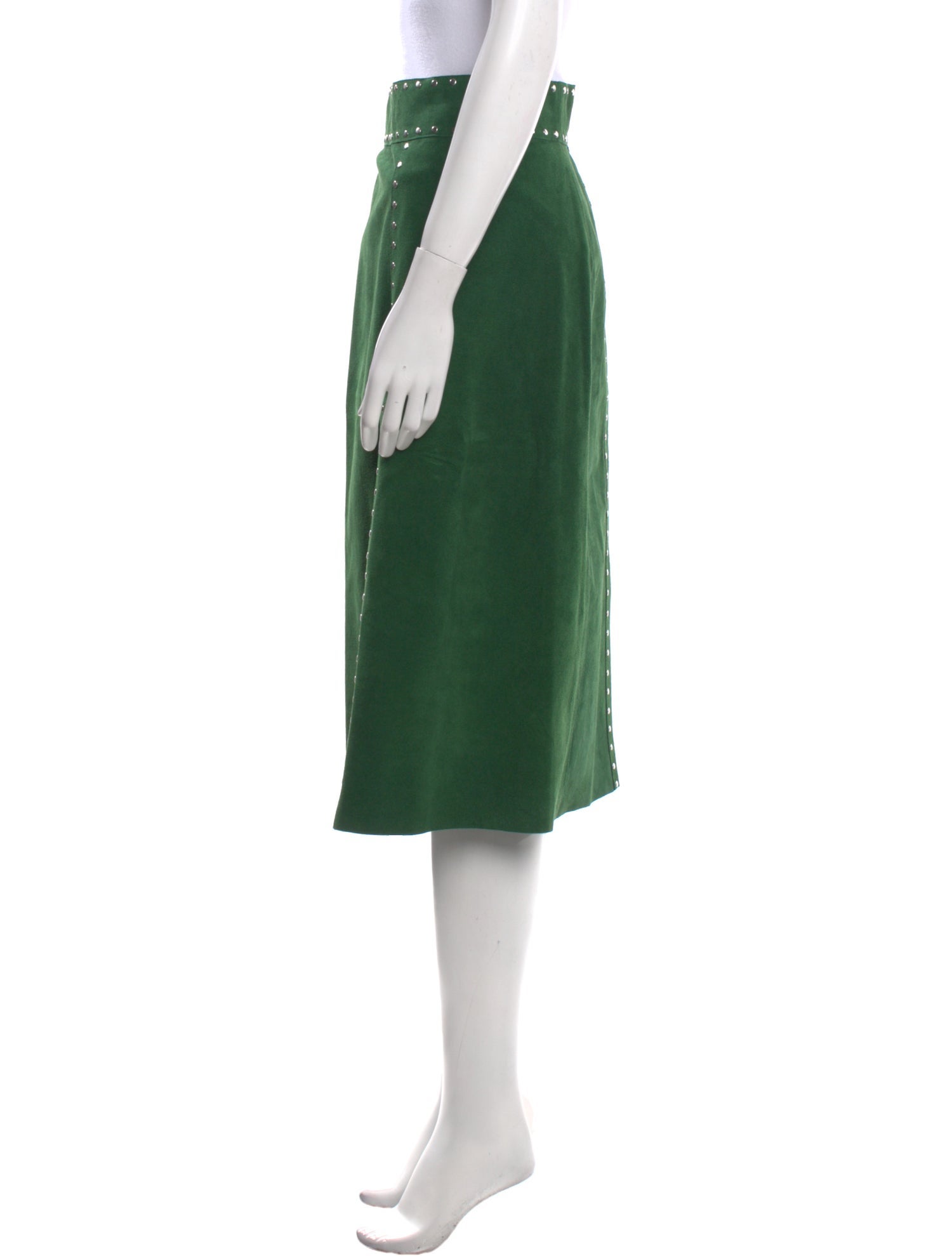 Etro Leather Knee-Length Skirt