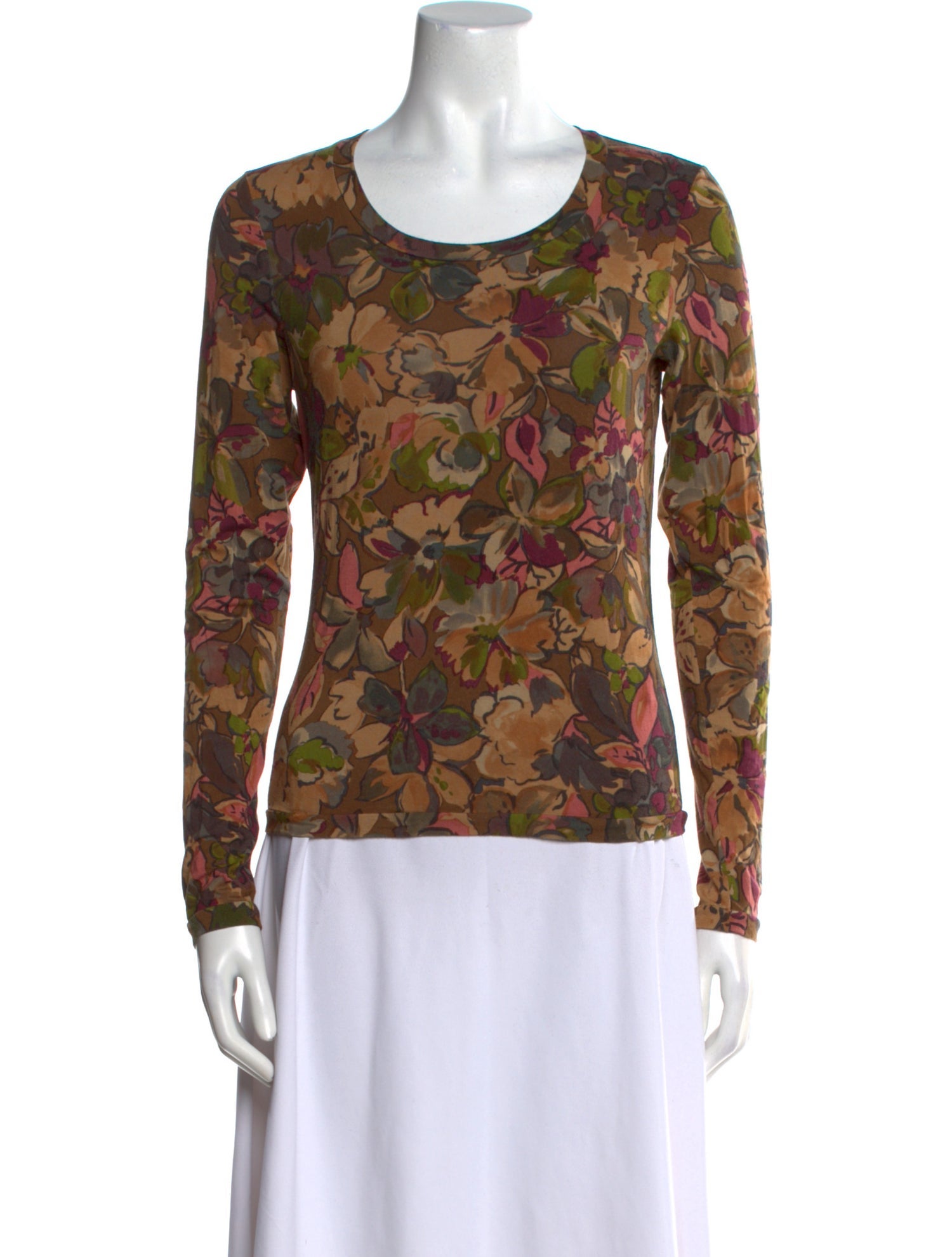 Etro Floral Print Scoop Neck Top
