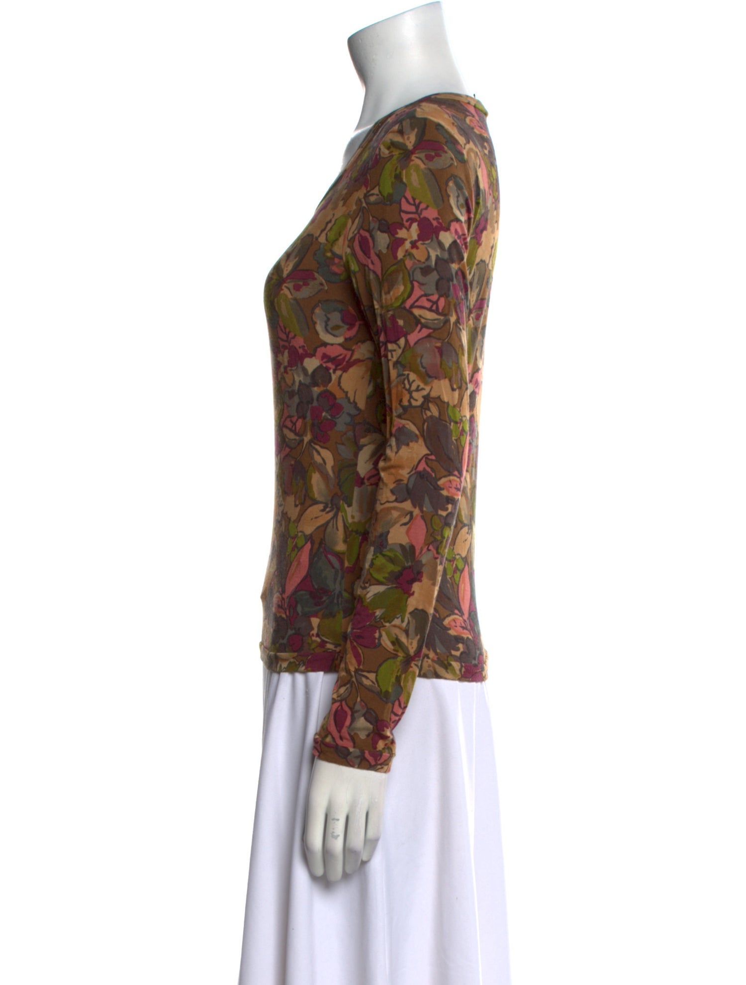 Etro Floral Print Scoop Neck Top