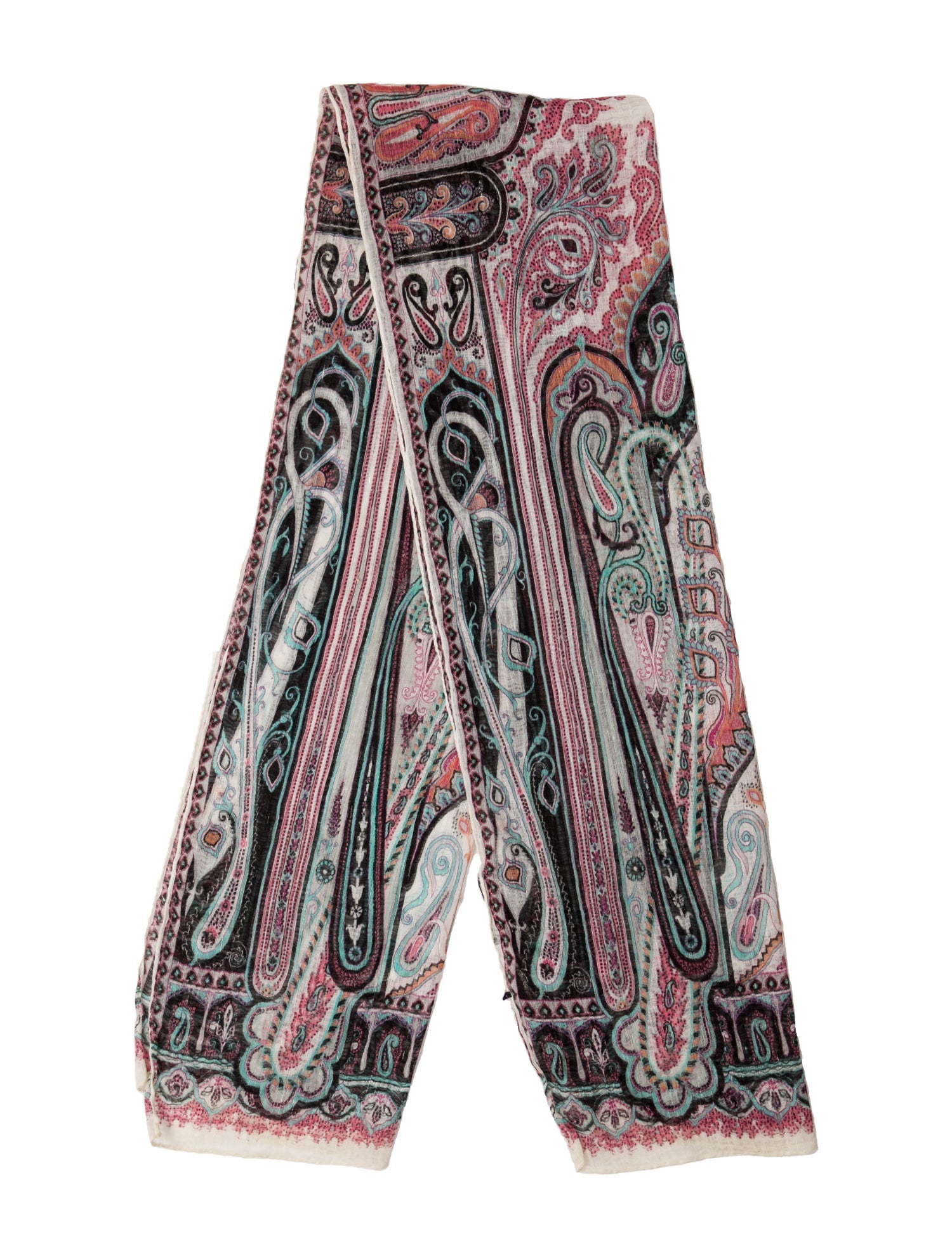 Etro Silk Paisley Print Scarf
