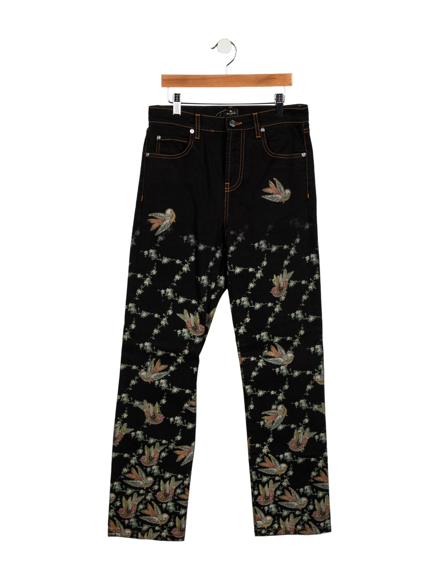 Etro High-Rise Straight Leg Jeans