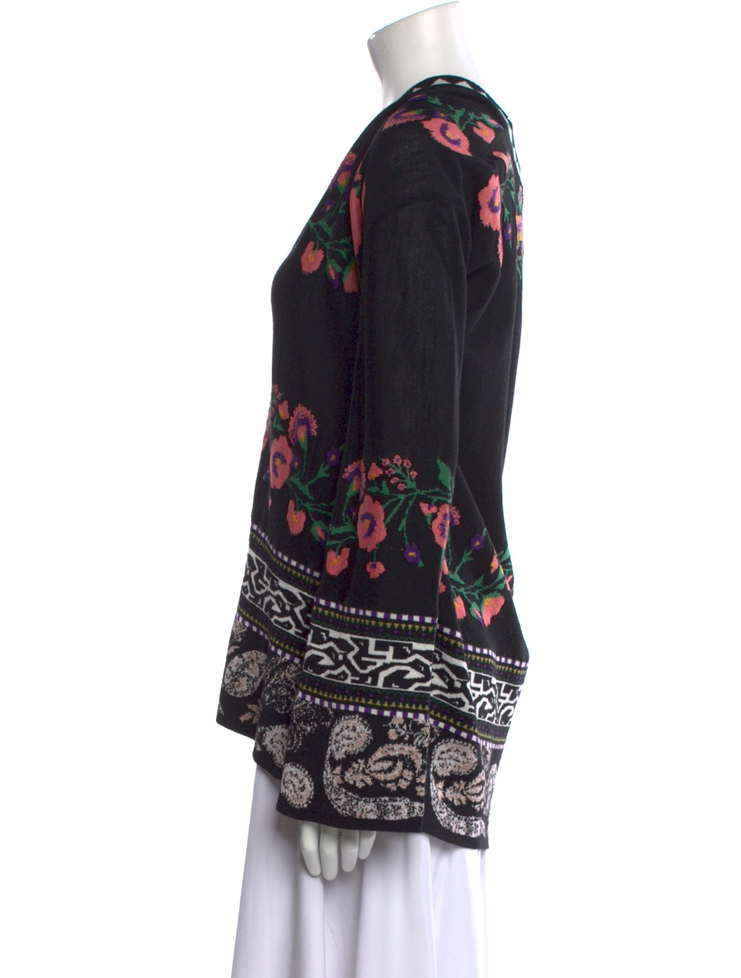 Etro Wool Floral Print Sweater