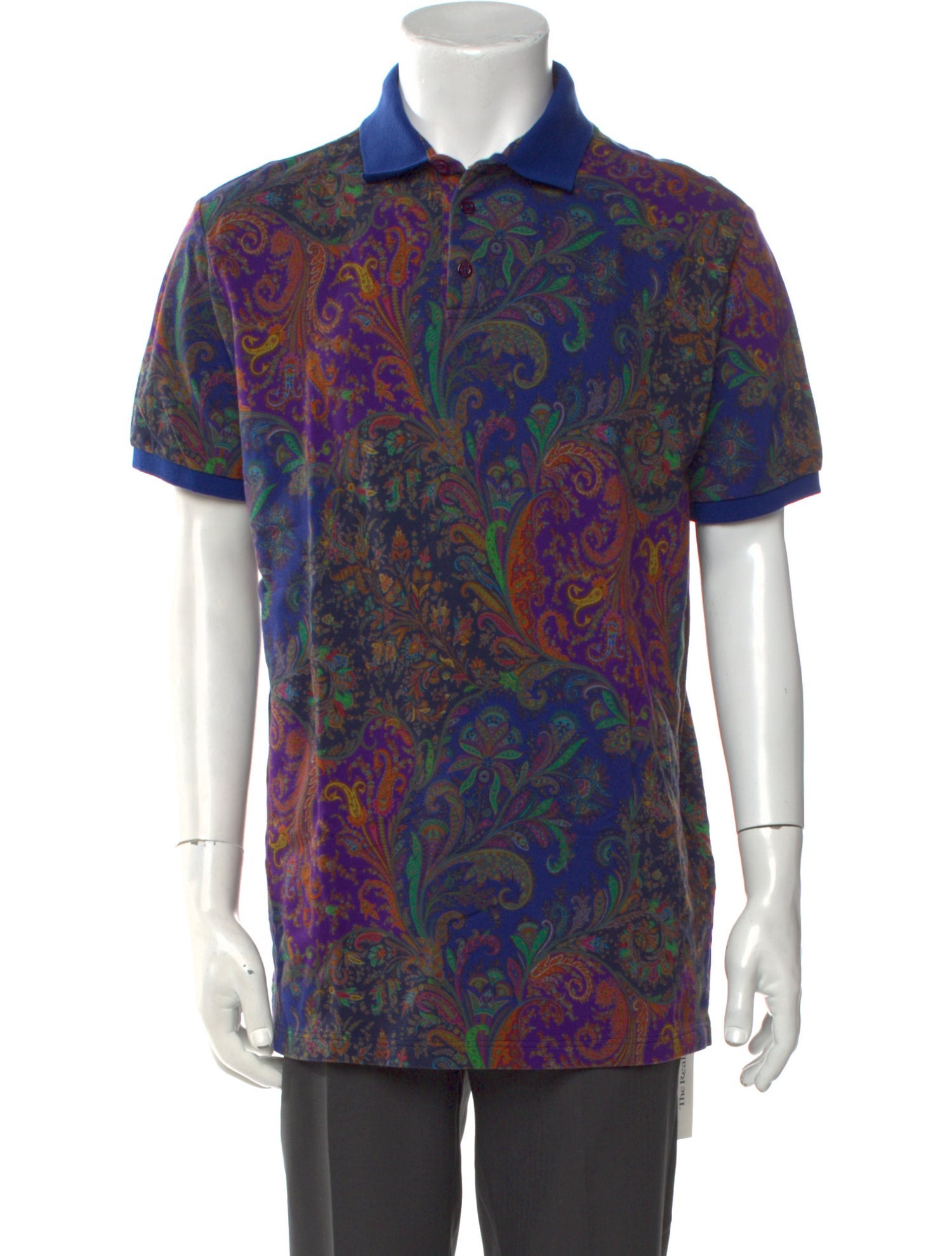Etro Printed Collar Polo Shirt