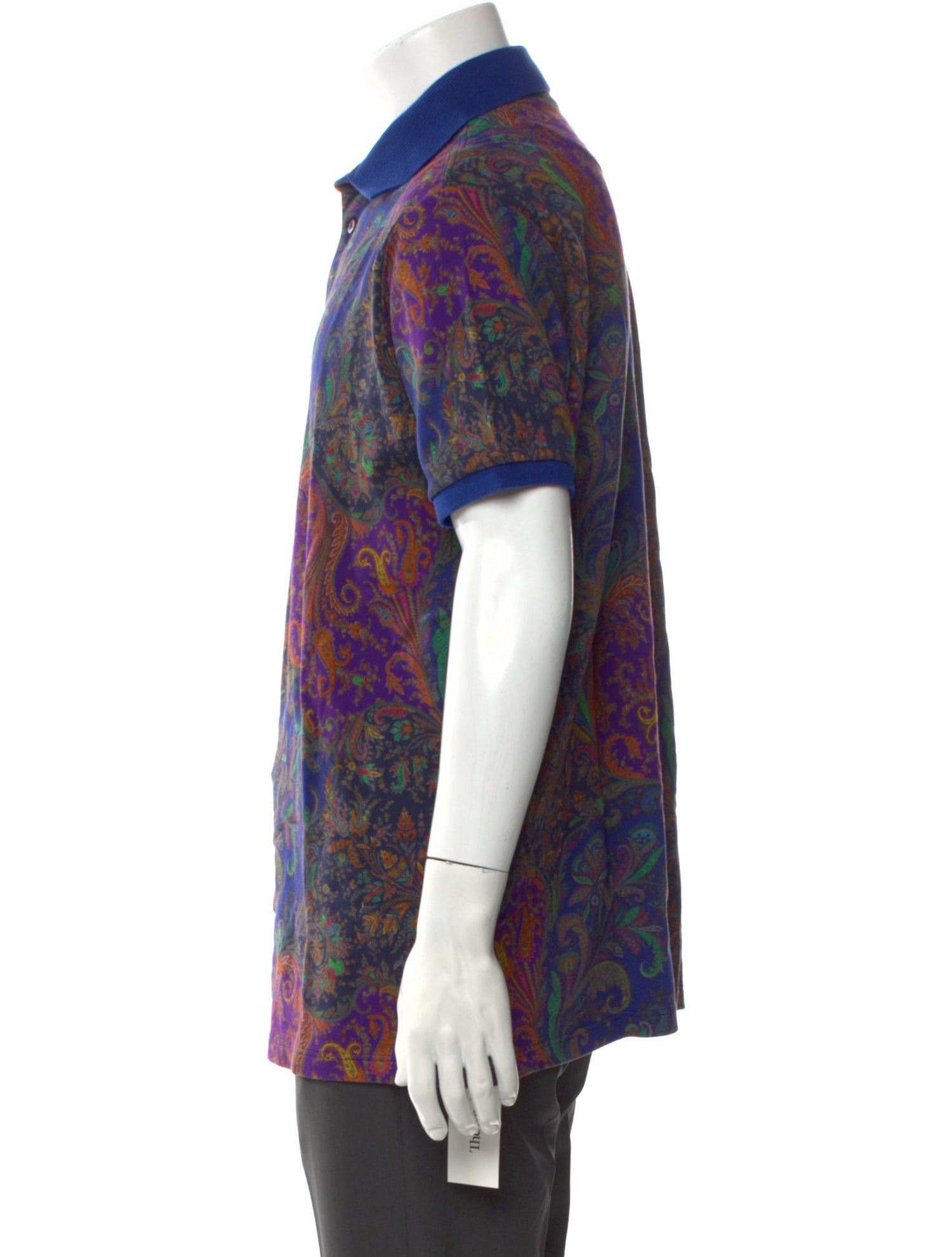 Etro Printed Collar Polo Shirt