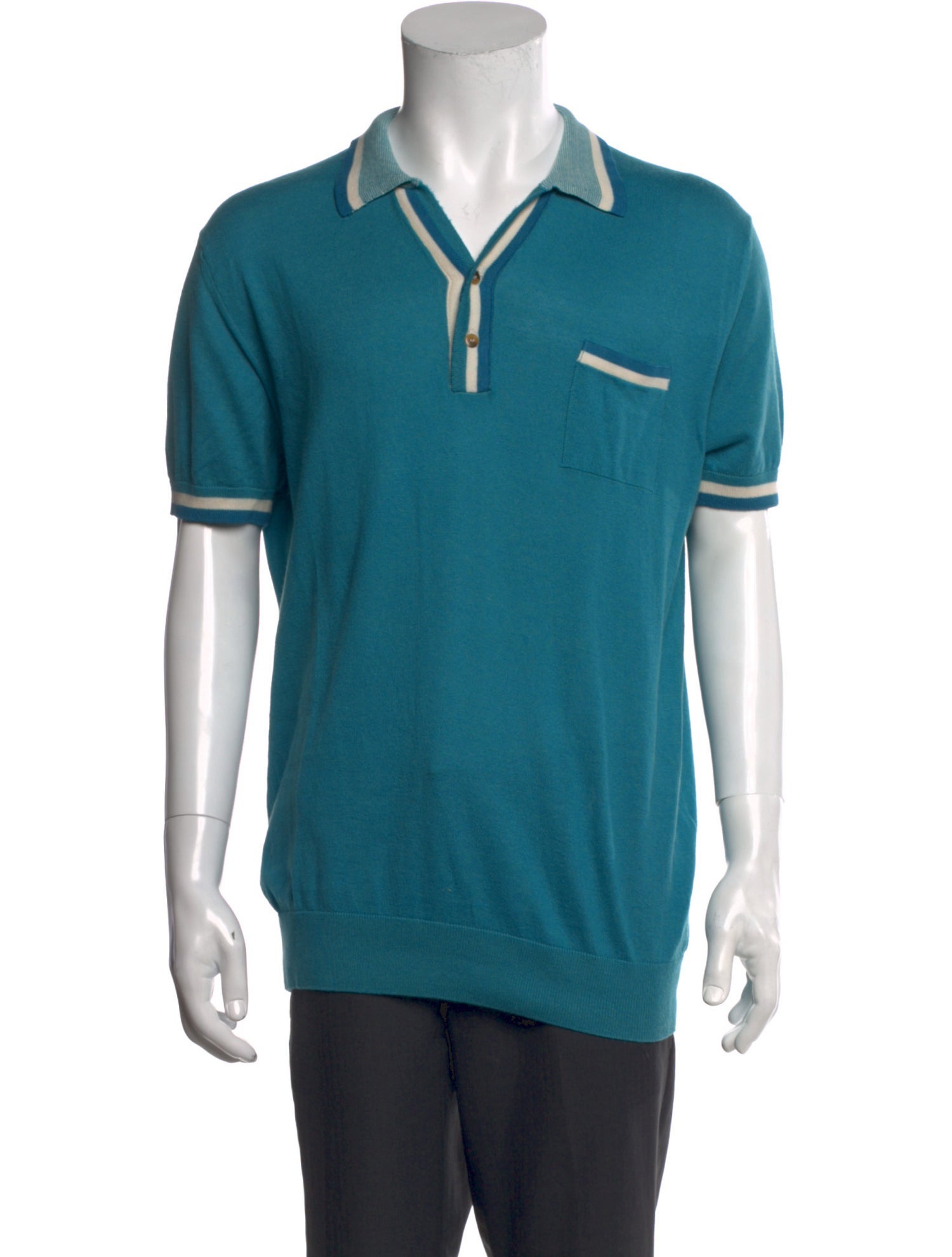 Etro Striped Collar Polo Shirt