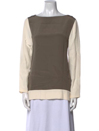 Etro Silk Bateau Neckline Blouse