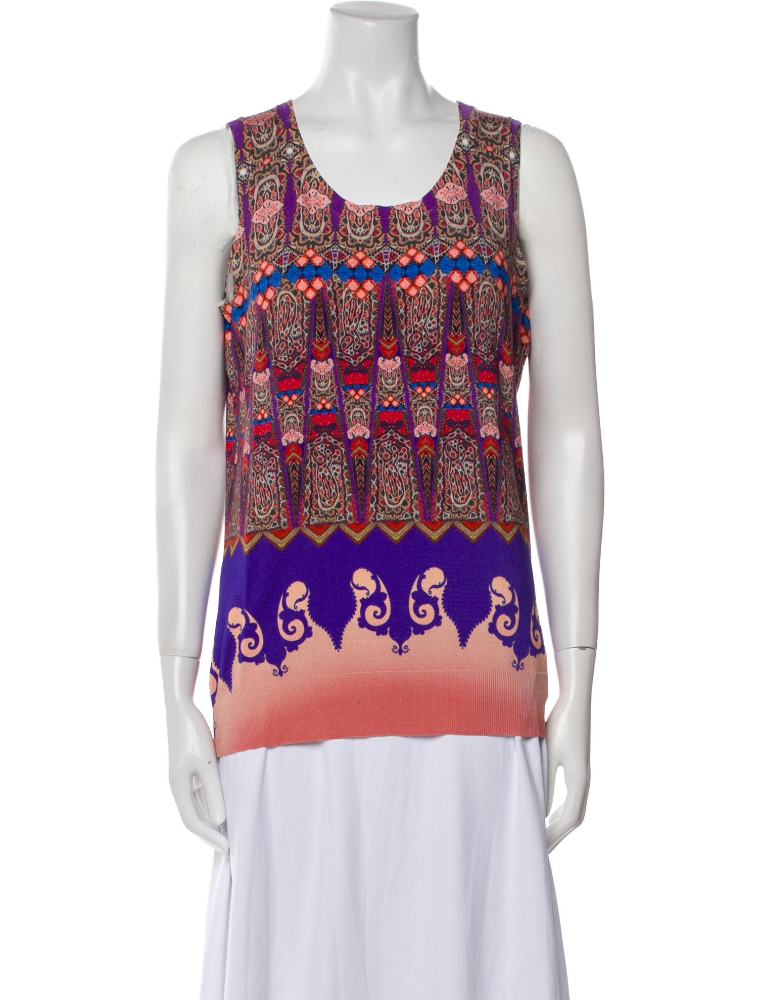 Etro Silk Floral Print Sweater