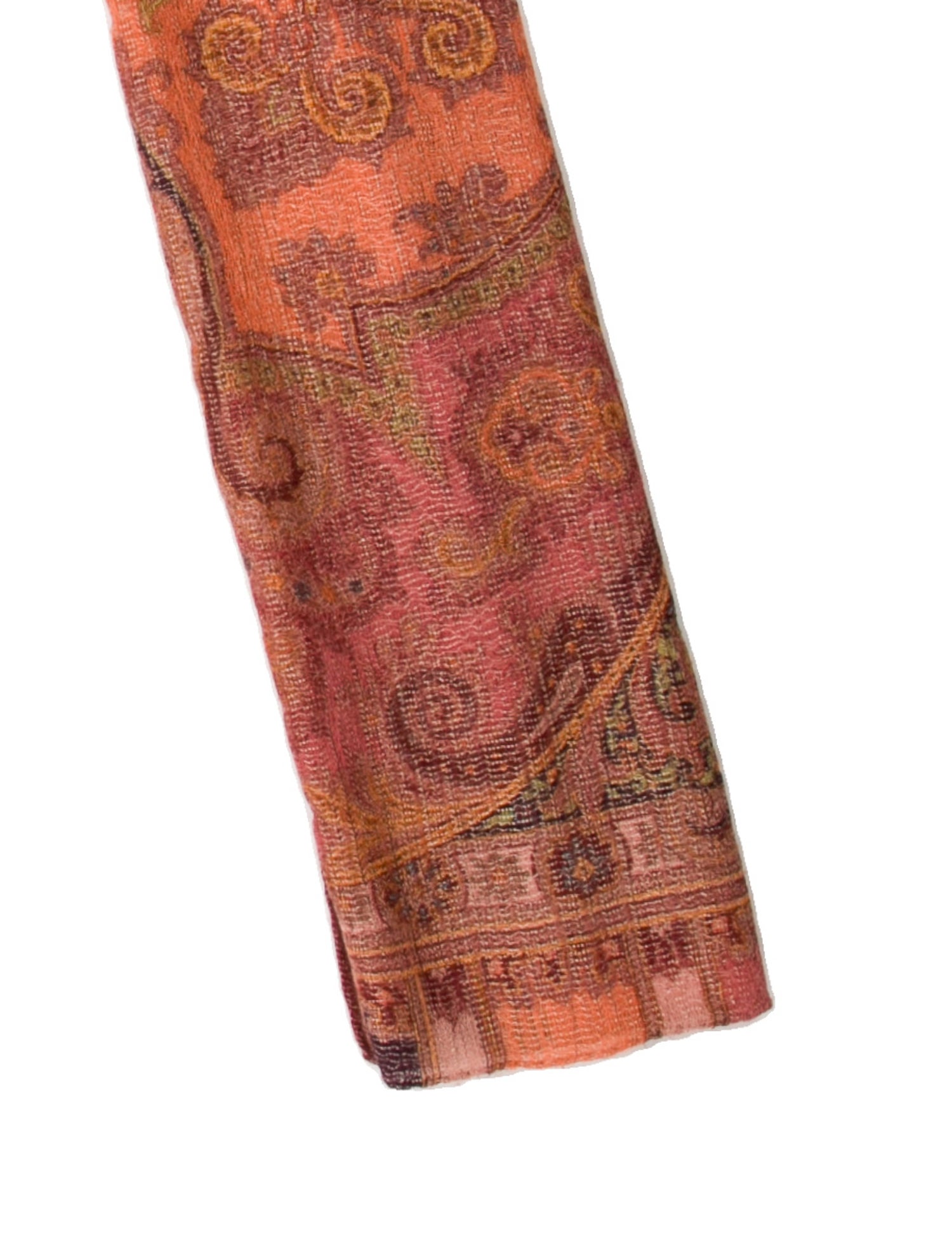 Etro Wool Paisley Print Scarf