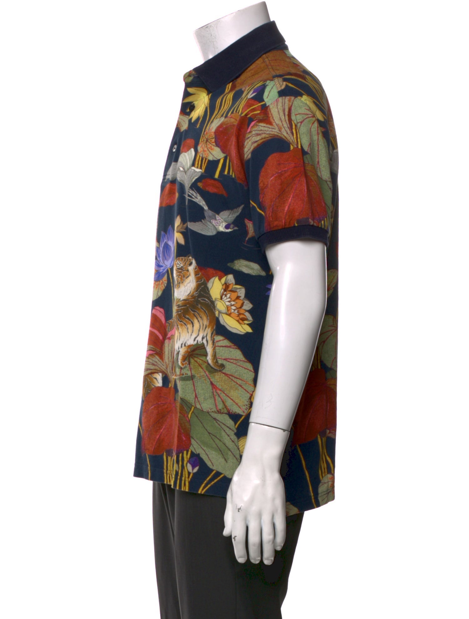 Etro Printed Collar Polo Shirt