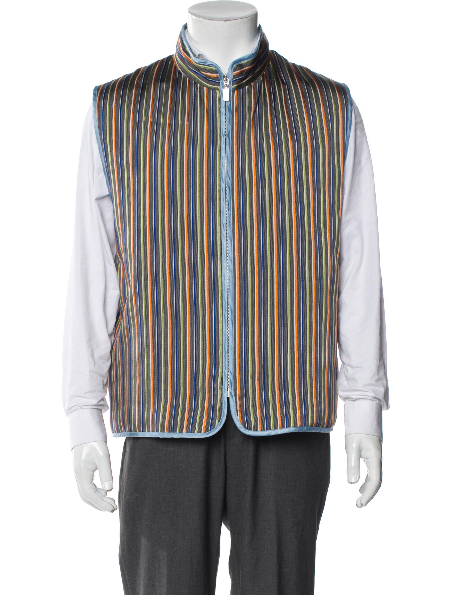 Etro Silk Striped Windbreaker