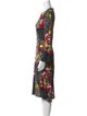 Etro Floral Print Knee-Length Dress