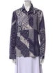 Etro Printed Long Sleeve Button-Up Top