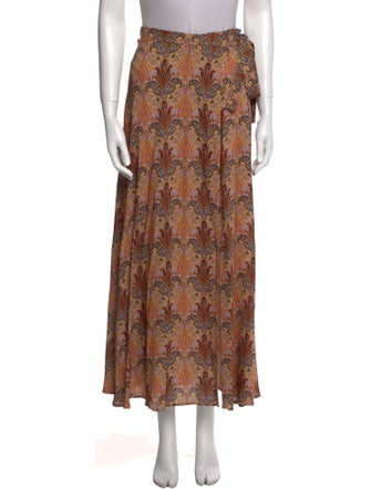 Etro Floral Print Midi Length Skirt