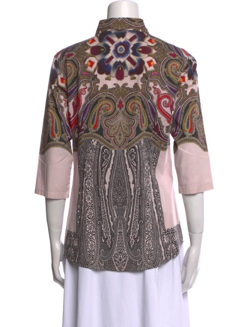 Etro Paisley Print Three-Quarter Sleeve Blouse