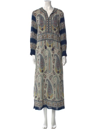 Etro Paisley Print Long Dress