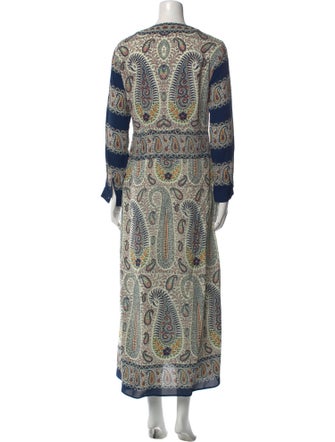 Etro Paisley Print Long Dress