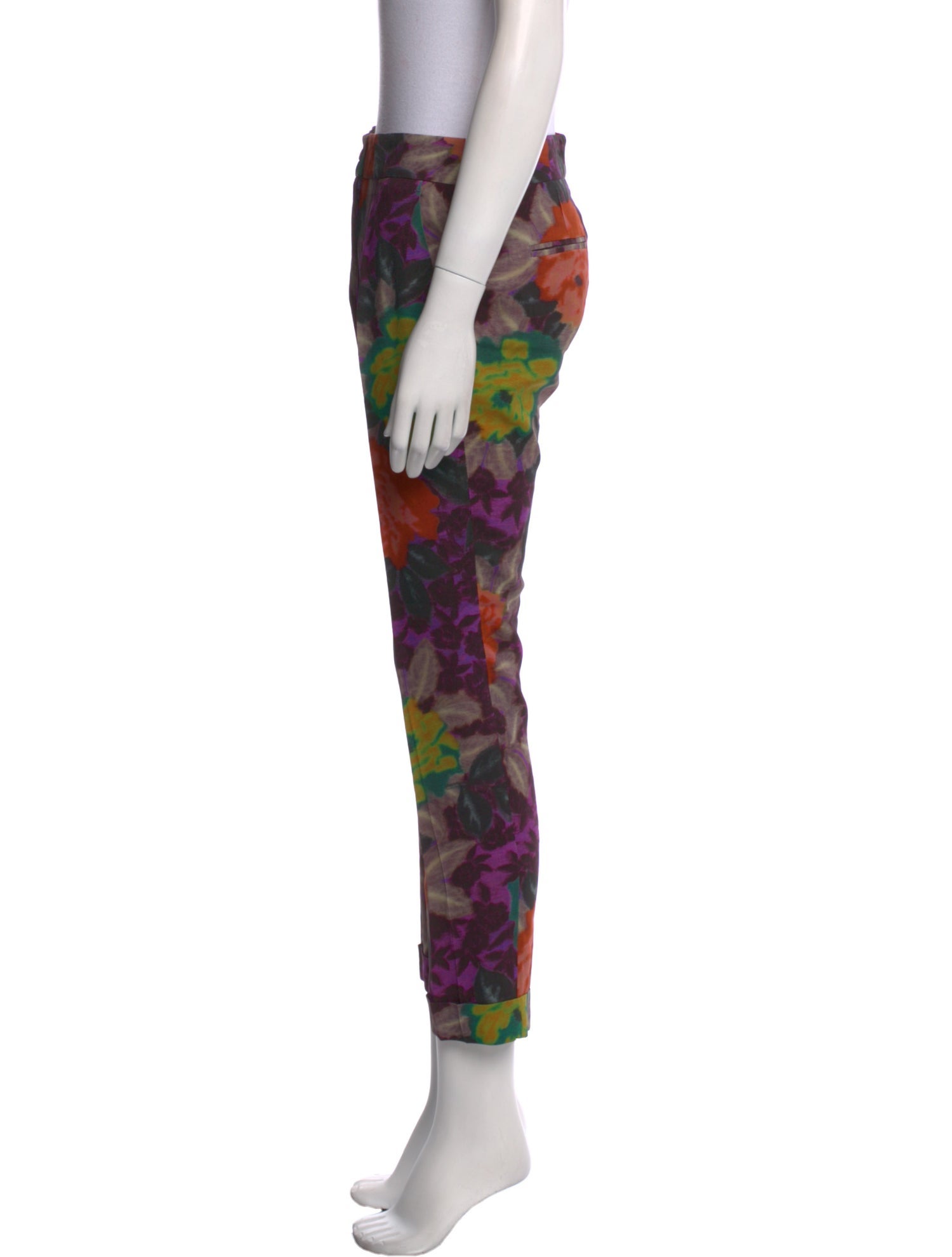 Etro Floral Print Straight Leg Pants
