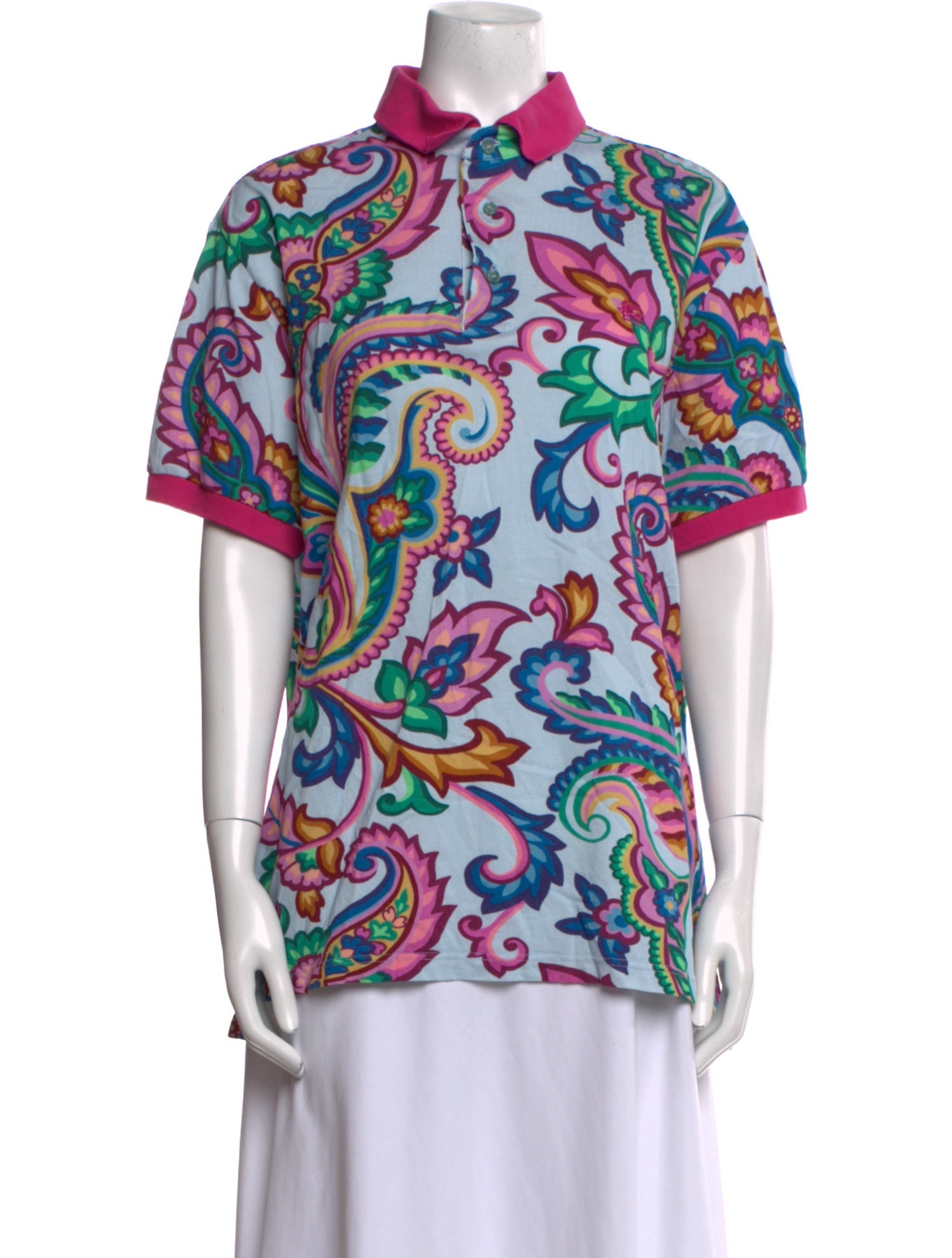 Etro Printed Short Sleeve Polo