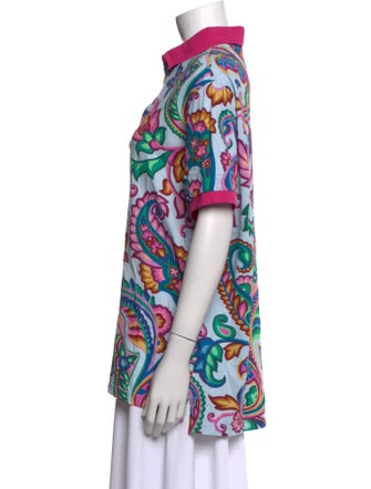 Etro Printed Short Sleeve Polo