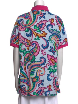 Etro Printed Short Sleeve Polo