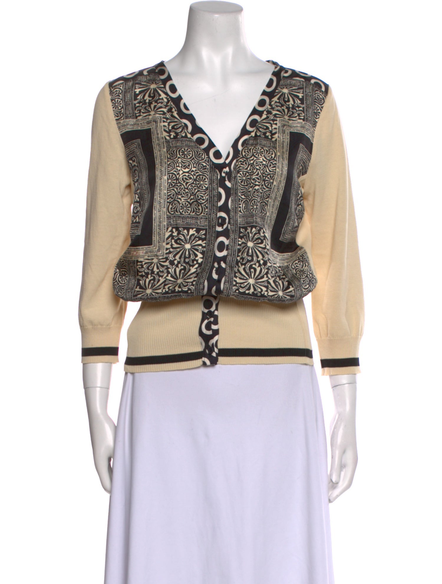 Etro Printed V-Neck Sweater