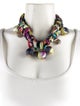 Etro Glass Bead & Fabric Station Necklace