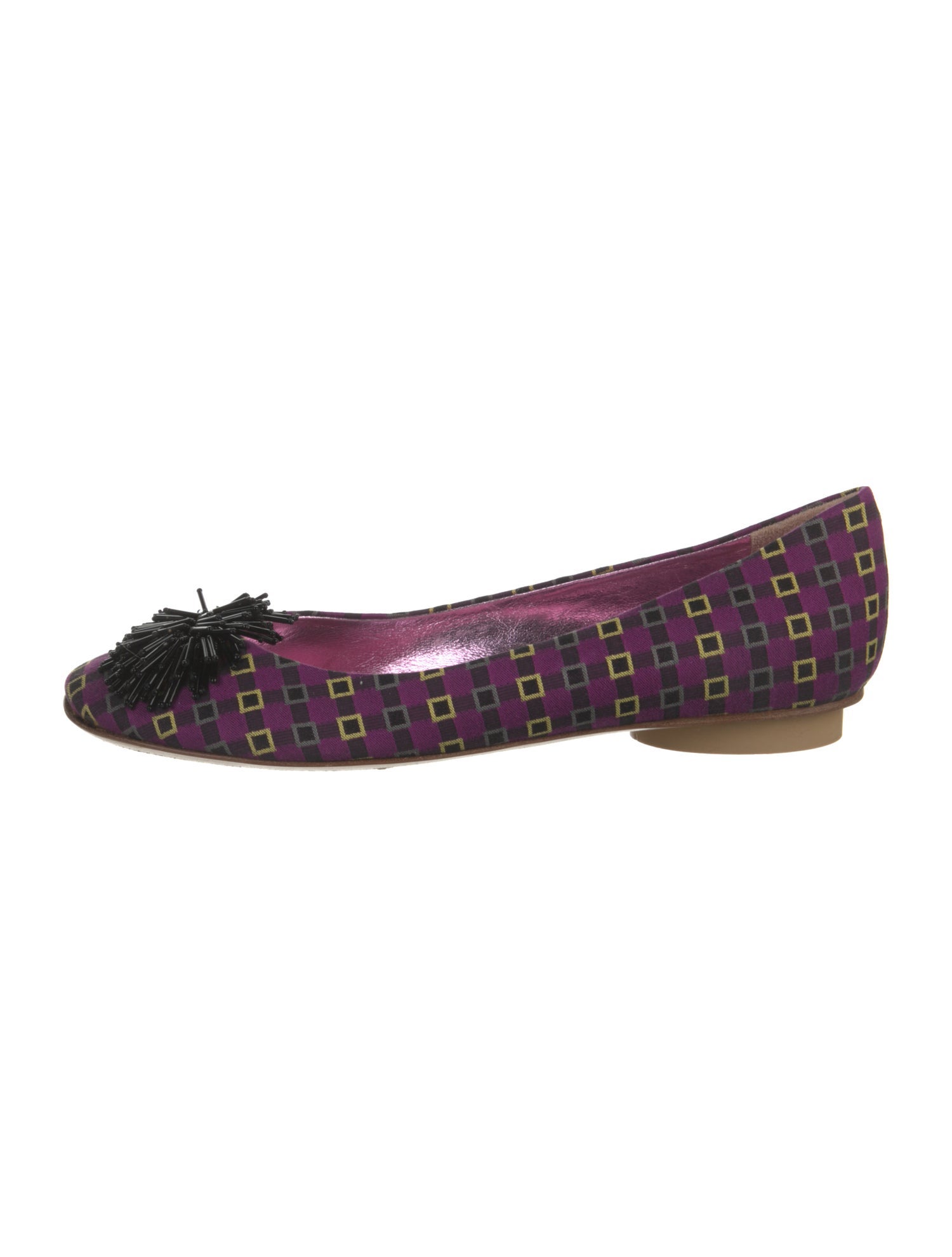 Etro Printed Beaded Accents Flats