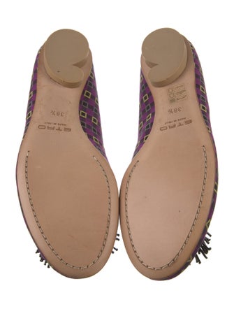 Etro Printed Beaded Accents Flats