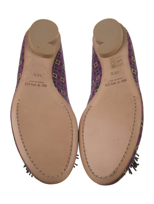 Etro Printed Beaded Accents Flats