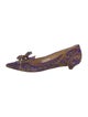 Etro Suede Paisley Print Ballet Flats