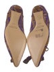 Etro Suede Paisley Print Ballet Flats