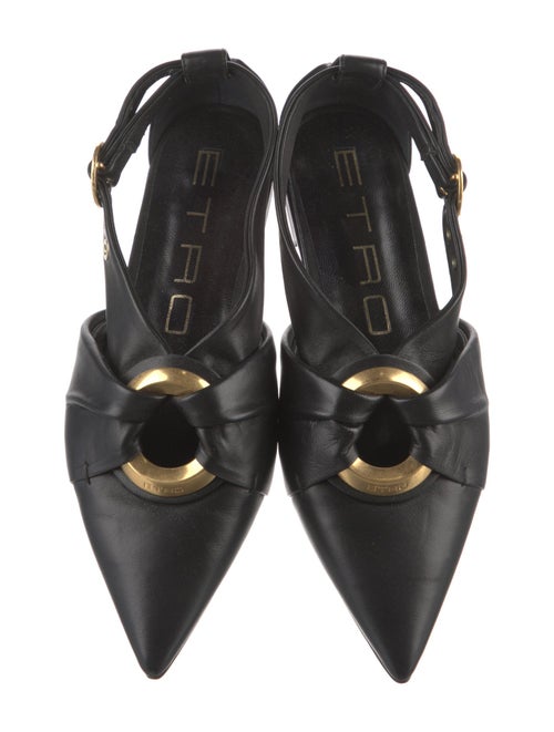 Etro Leather Slingback Flats