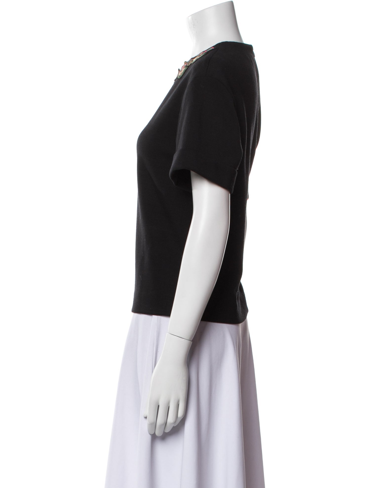 Etro Wool Crew Neck T-Shirt