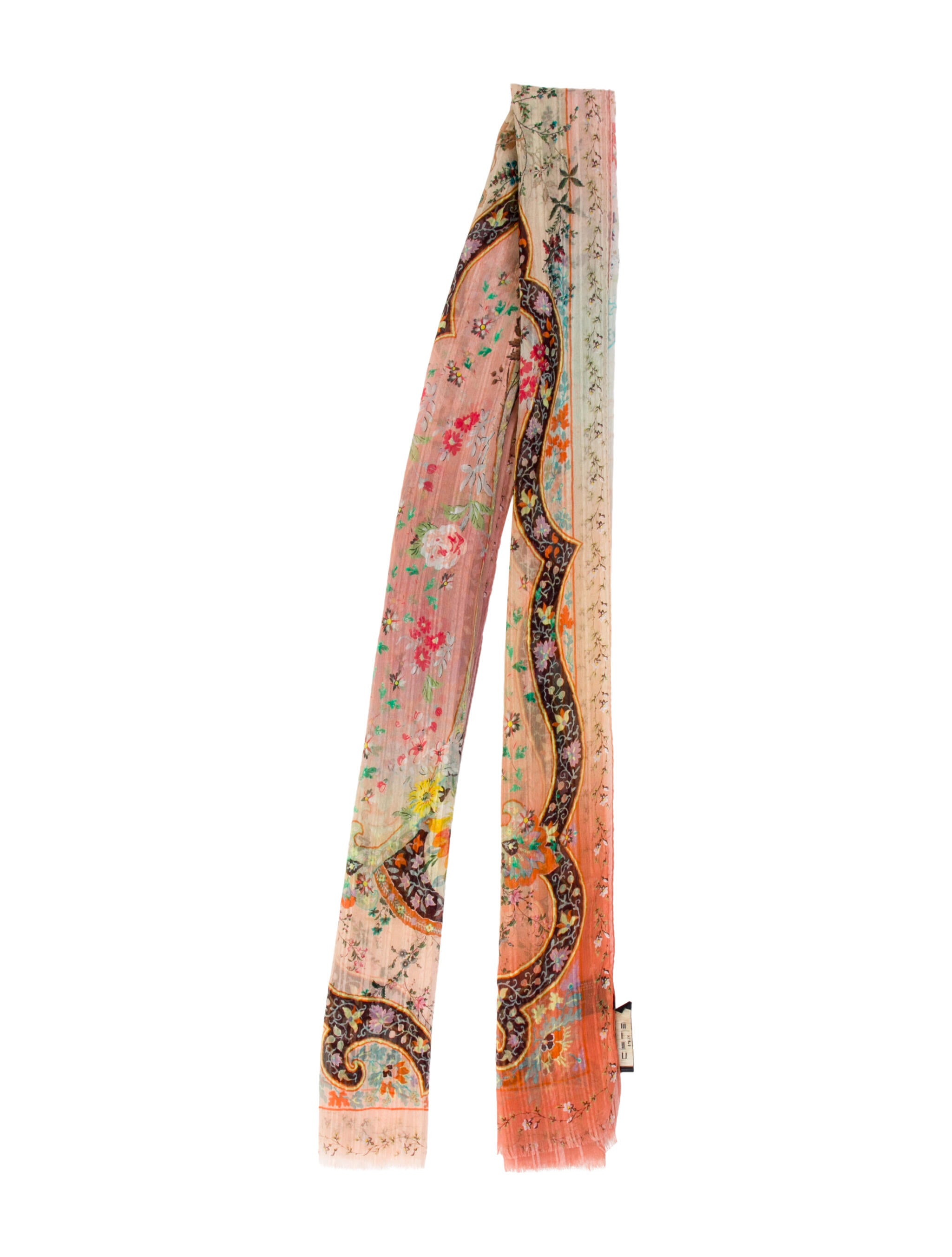 Etro Silk Floral Print Scarf