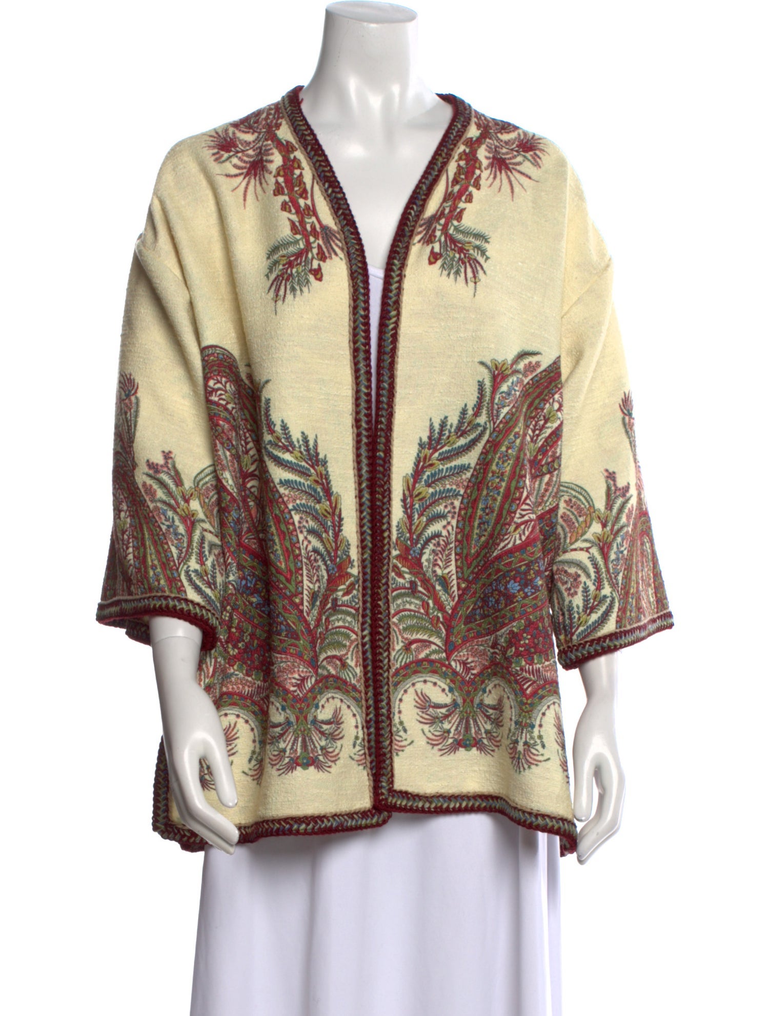 Etro Printed Open Front Sweater w/ Tags