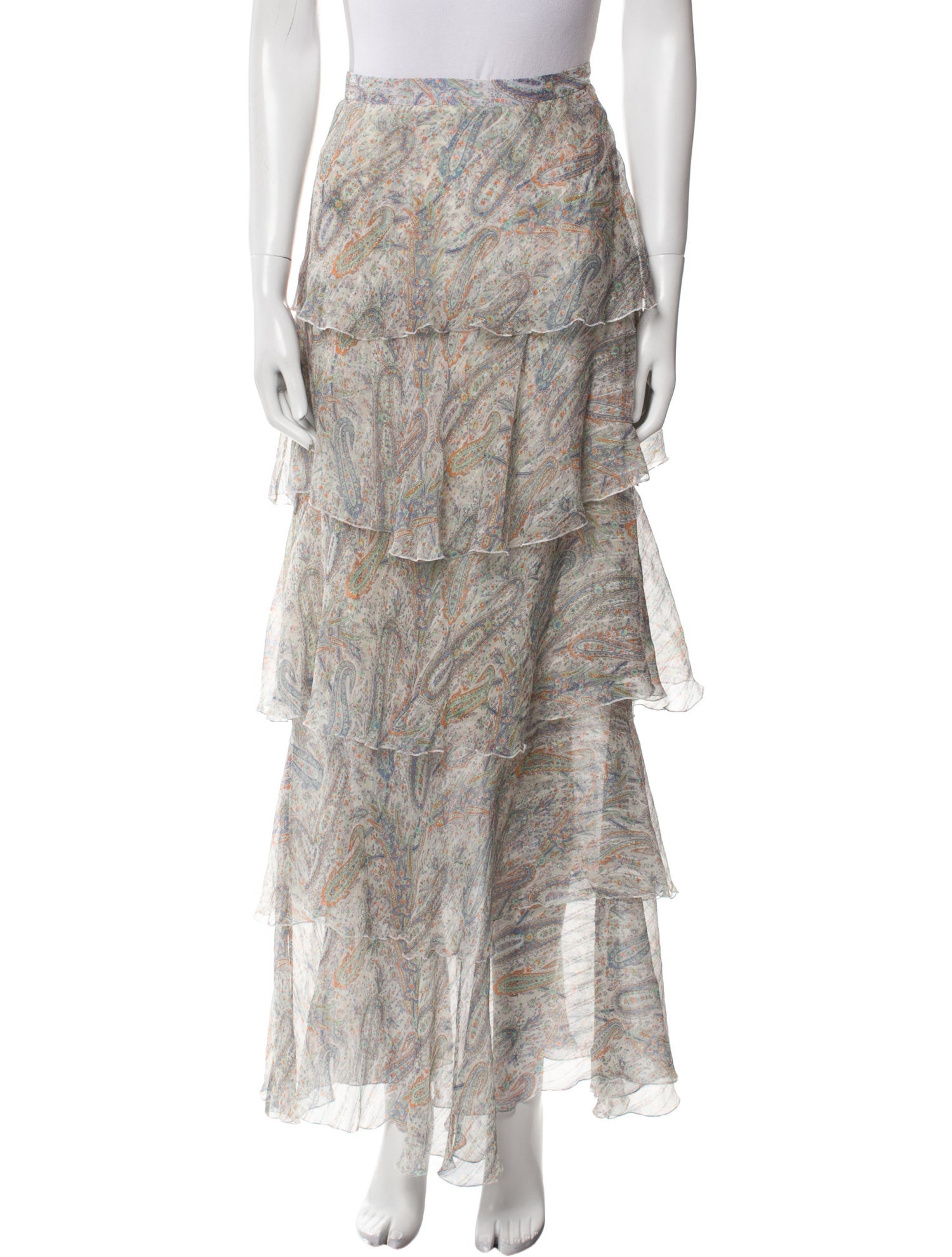 Etro Silk Long Skirt