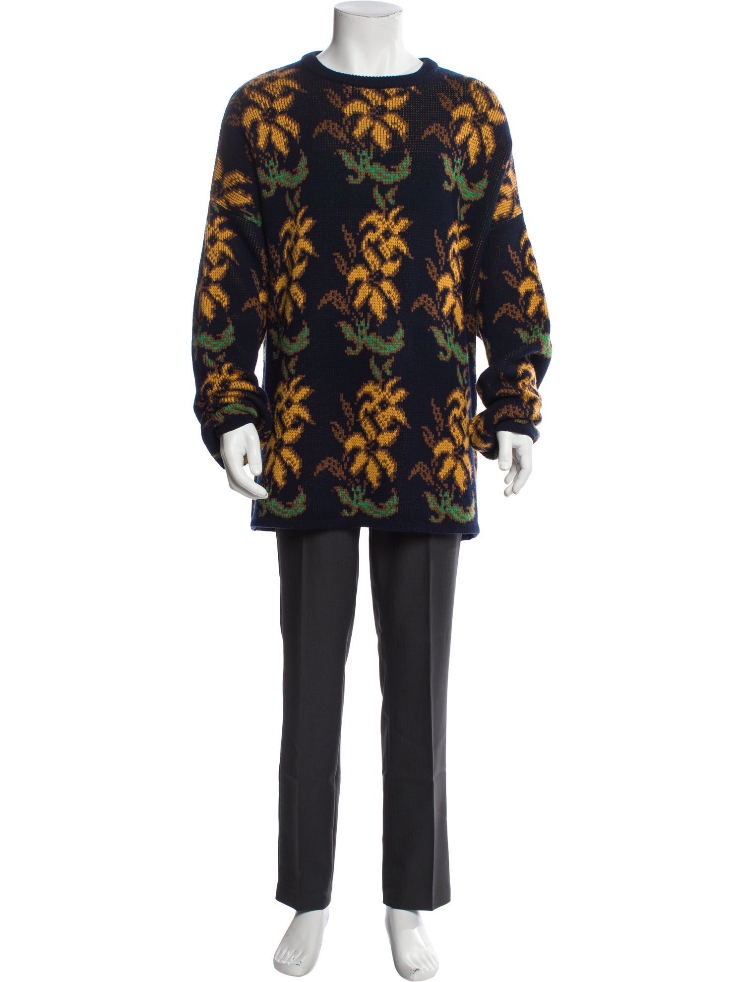Etro Wool Floral Print Pullover