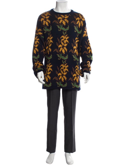 Etro Wool Floral Print Pullover