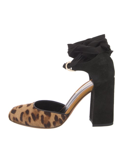 Etro Ponyhair Animal Print D'Orsay Pumps