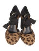 Etro Ponyhair Animal Print D'Orsay Pumps