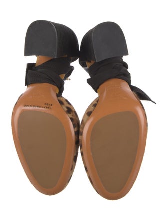 Etro Ponyhair Animal Print D'Orsay Pumps