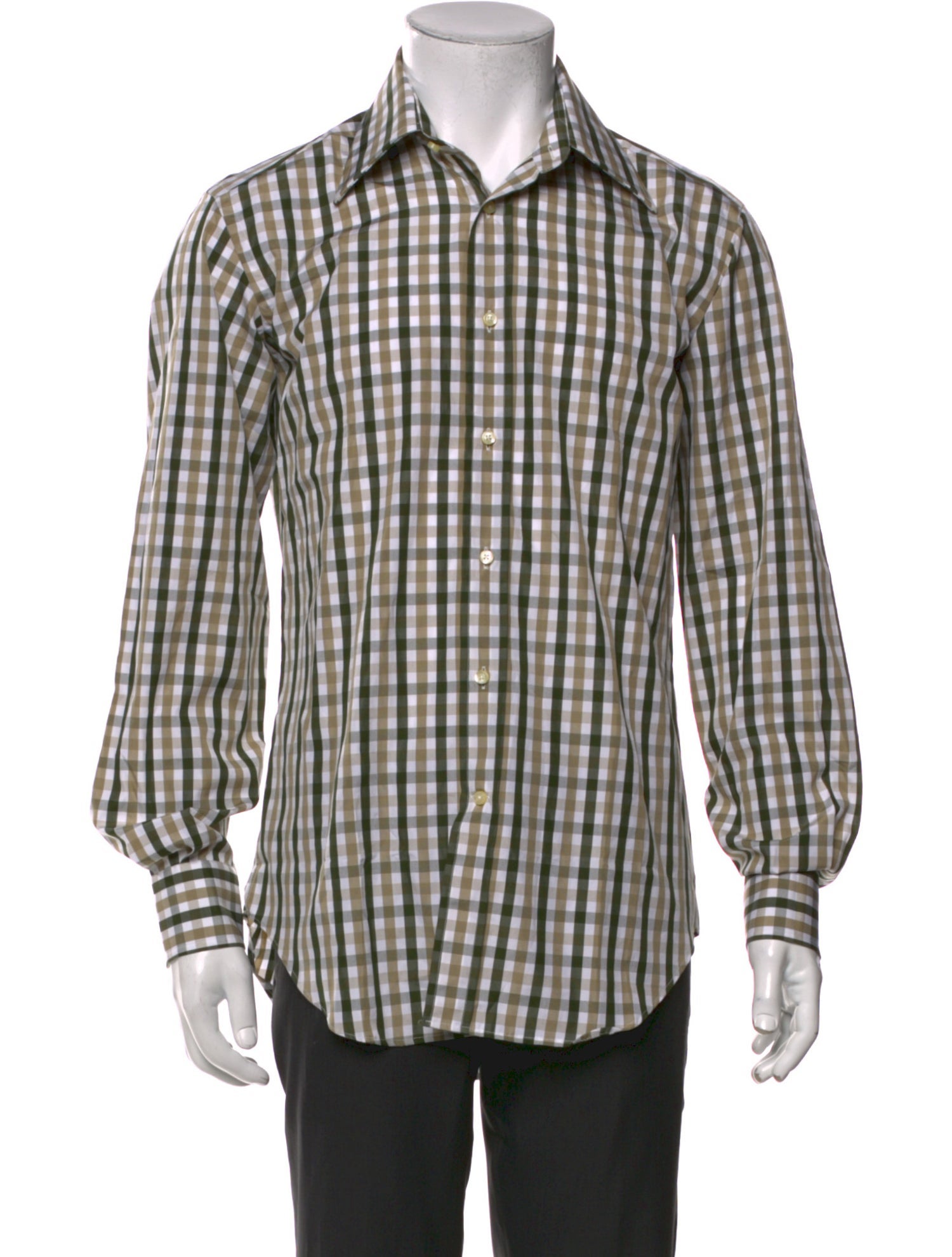 Etro Plaid Print Long Sleeve Shirt
