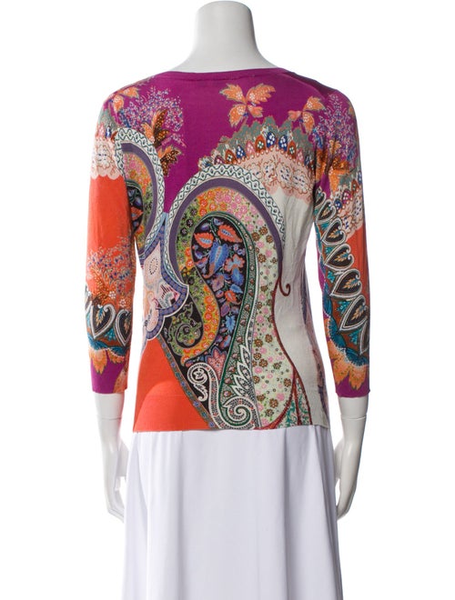 Etro Floral Print Scoop Neck Sweater