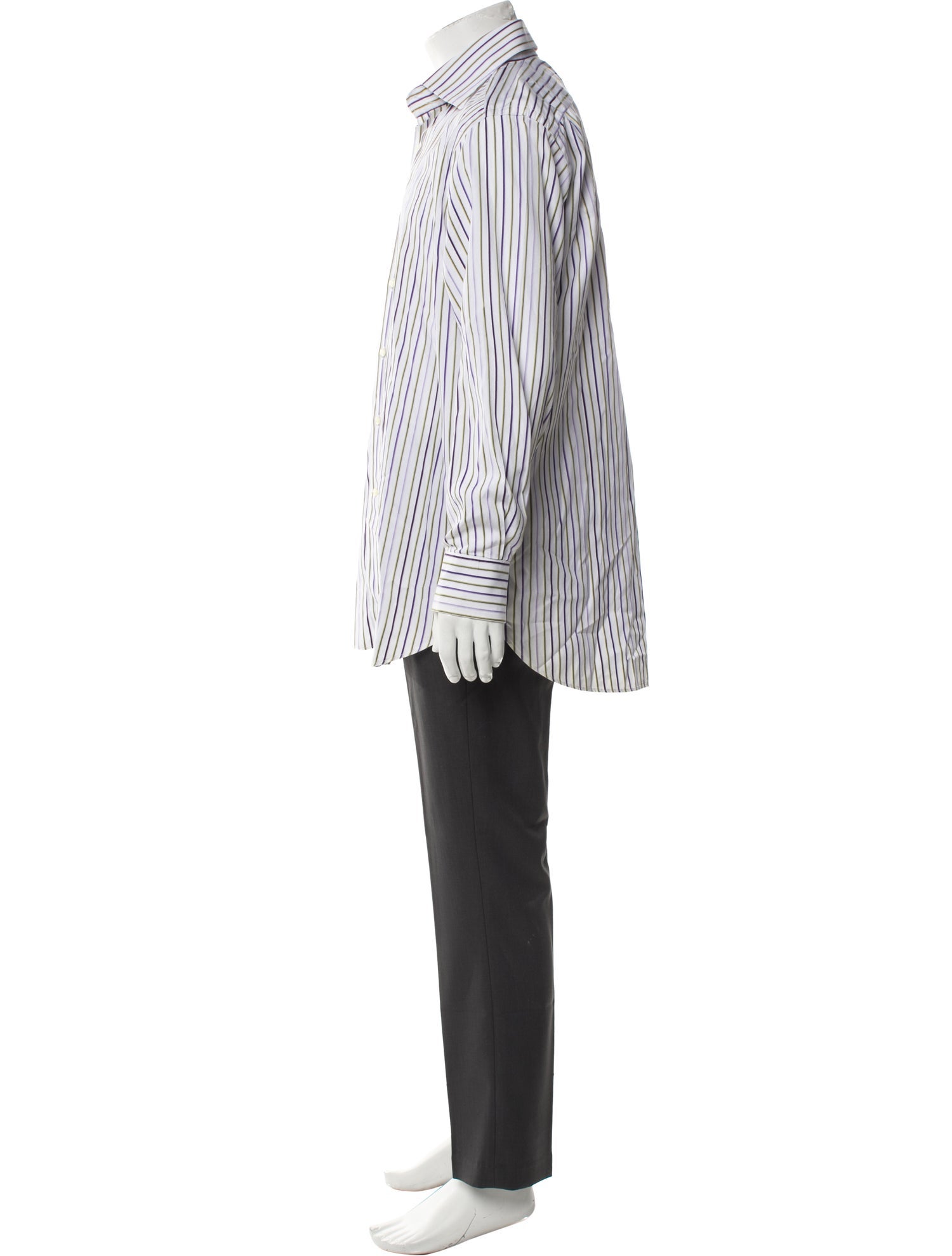 Etro Striped Long Sleeve Dress Shirt