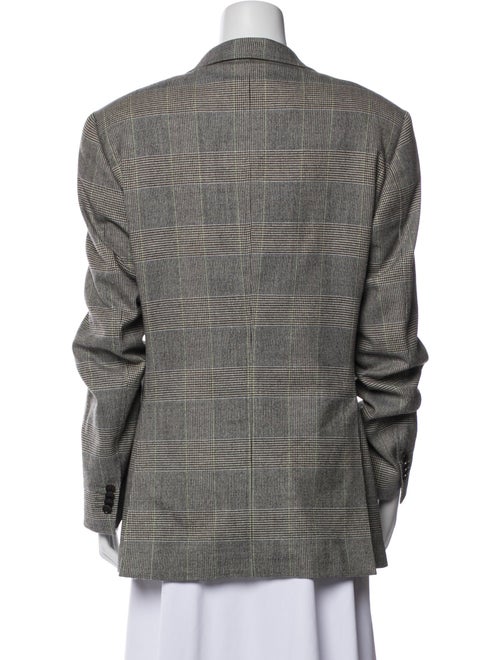 Etro Wool Plaid Print Blazer