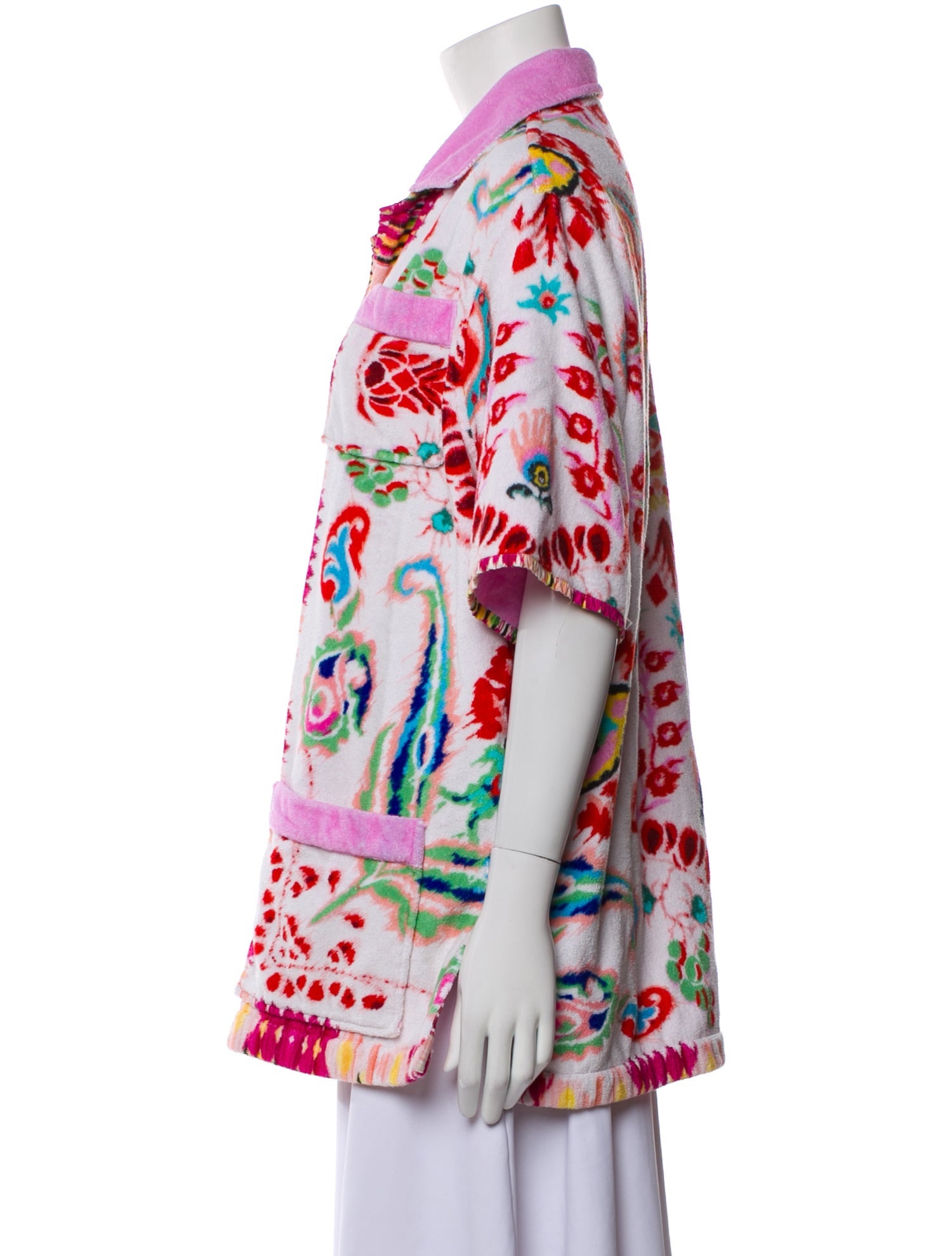 Etro Printed Pleated Accents Robe