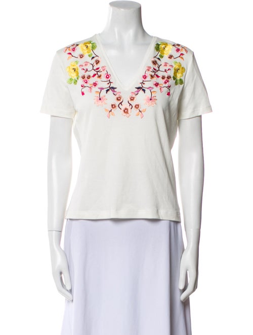 Etro Graphic Print V-Neck T-Shirt