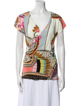 Etro Printed V-Neck Blouse