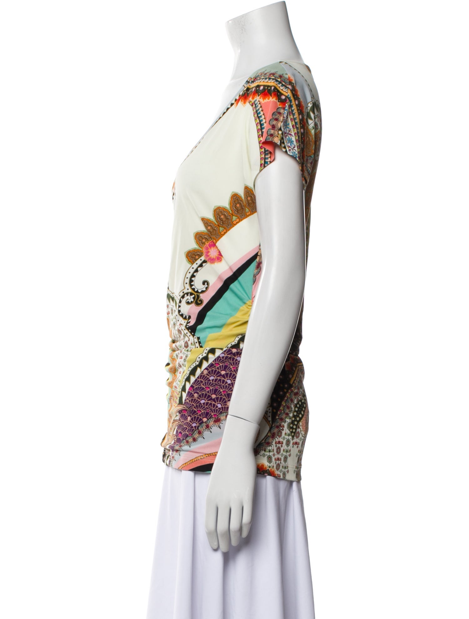 Etro Printed V-Neck Blouse