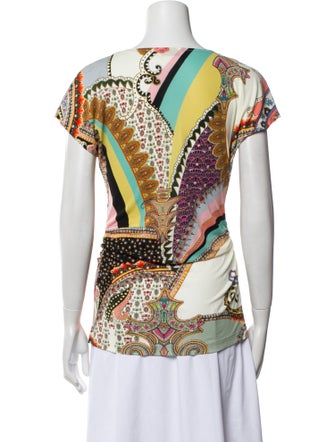 Etro Printed V-Neck Blouse